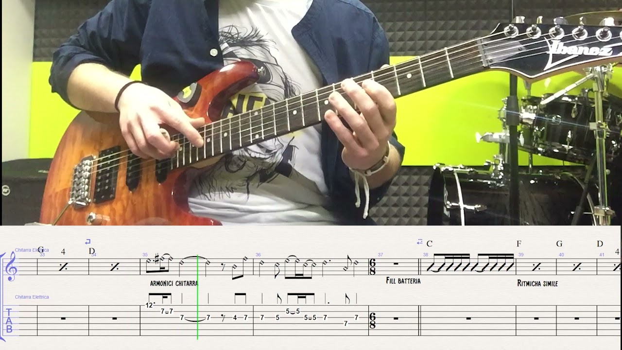 Elio e Le Storie Tese - Plafone GUITAR COVER + PLAY ALONG TAB + SCORE