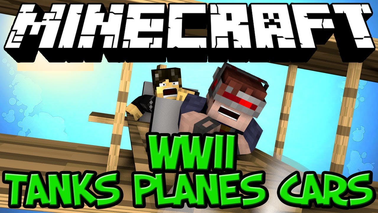 Minecraft Mod Showcase : WWII TANKS, PLANES, CARS Mod (FLANS MOD VEHCLES)