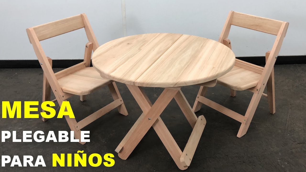 MESA PLEGABLE DE MADERA PARA NIÑOS FACIL Y BONITO DE HACER - TUTORIAL DE CARPINTERÍA