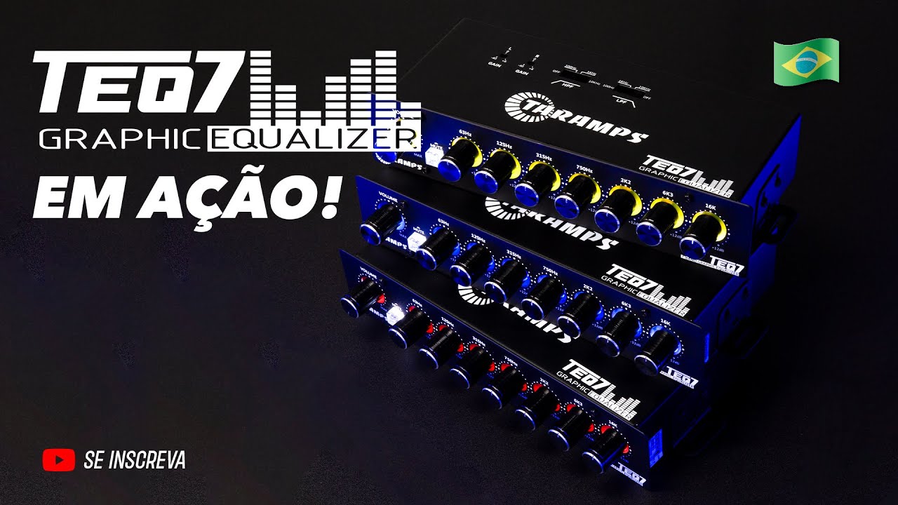 EQUALIZADOR GRÁFICO ESTÉREO DE 7 BANDAS TARAMPS TEQ7