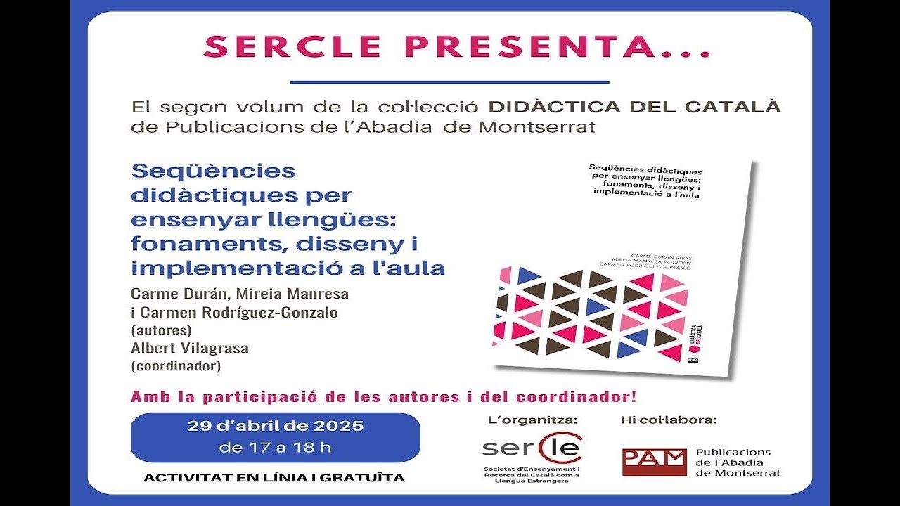 SERCLE presenta... Seqüècies didàctiques per ensenyar llengües
