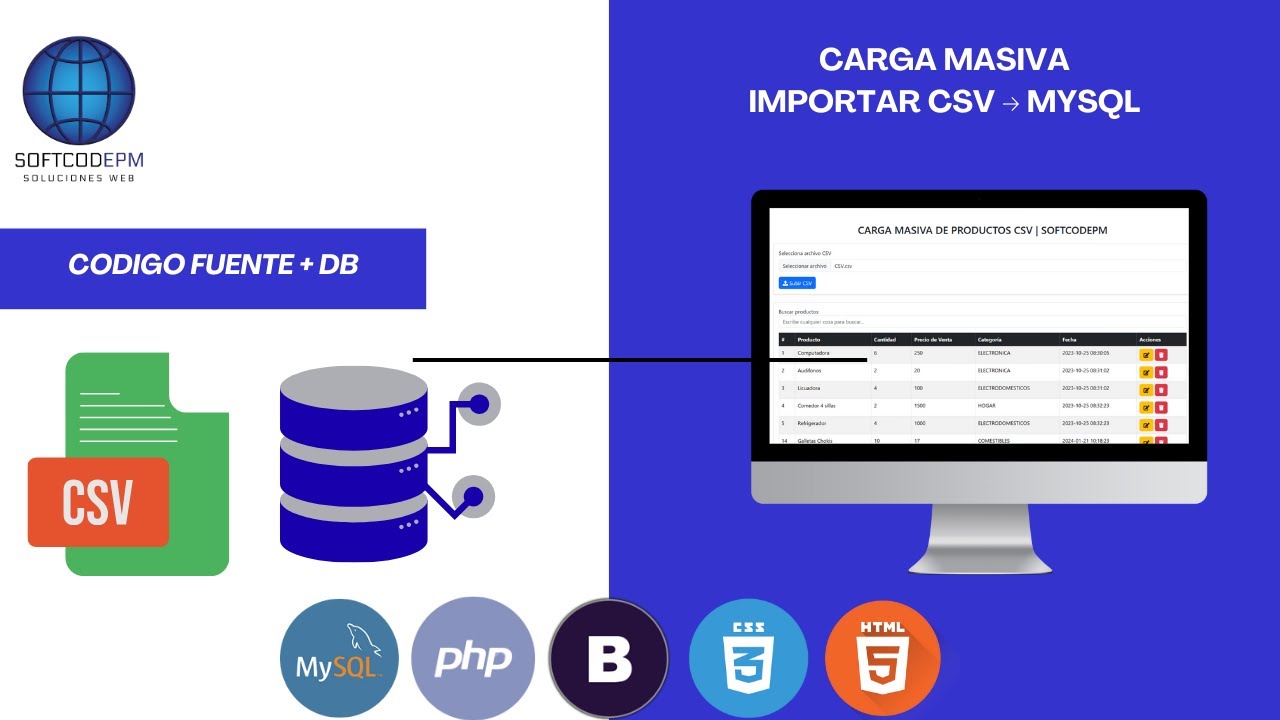 99. Importar archivos CSV a MySQL con PHP & AJAX
