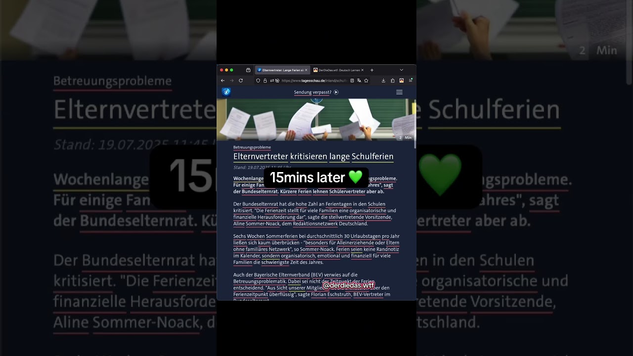 Reading one German article per follower 💪