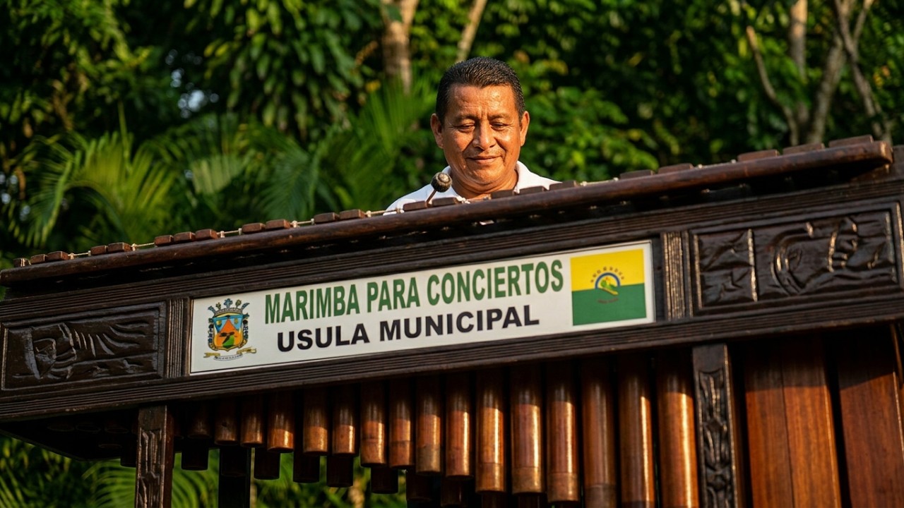 Marimba Usula en vivo - Plaza Central de San Pedro Sula 💃🕺🇭🇳