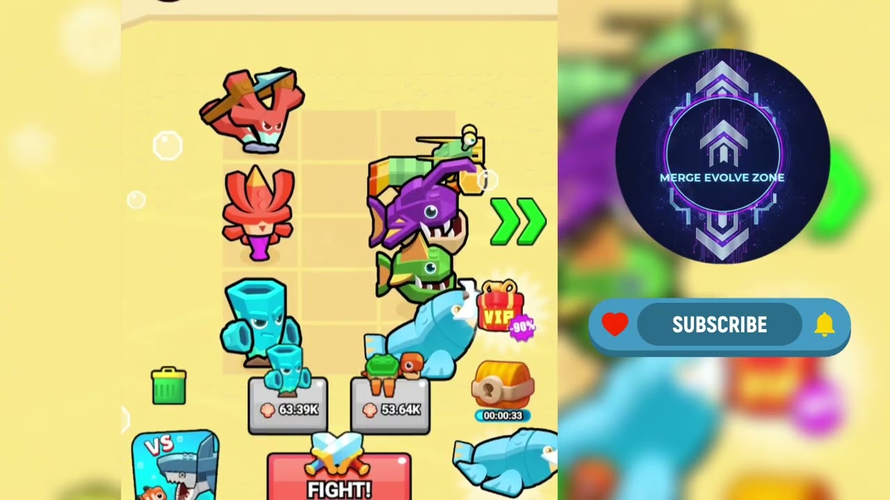Merging Block Fish to MAX Level in Epic Battle! 🔥🐠