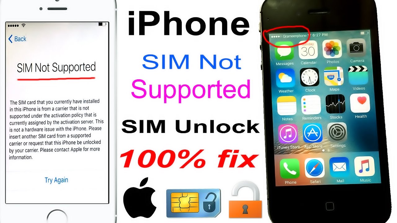 iPhone sim not support problem? Unlock✅ iPhone carrier with 100% working iPhone X-sim & E-SIM