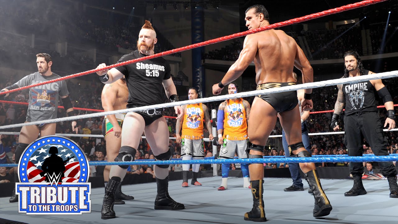 Roman Reigns, Dean Ambrose and The Usos kick off the tribute: WWE Tribute to the Troops 2015
