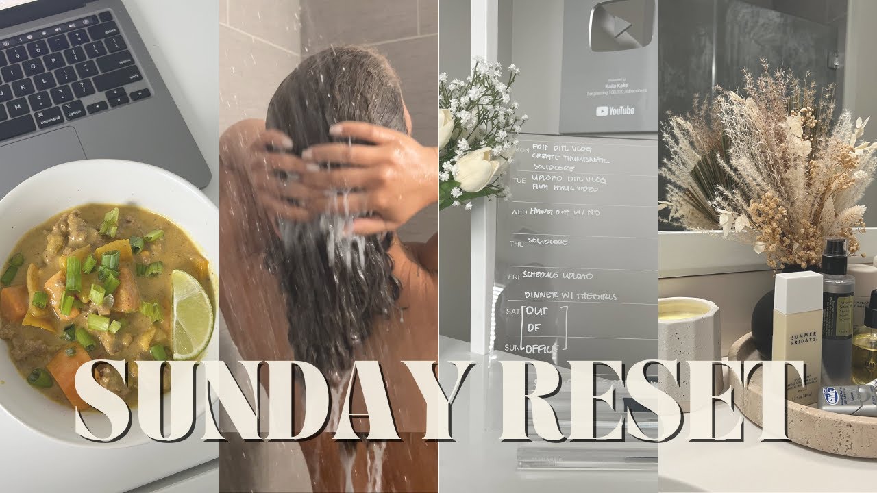 SUNDAY RESET VLOG | Hair Wash Day, Clean With Me, Preparing For A Busy Week, etc.
