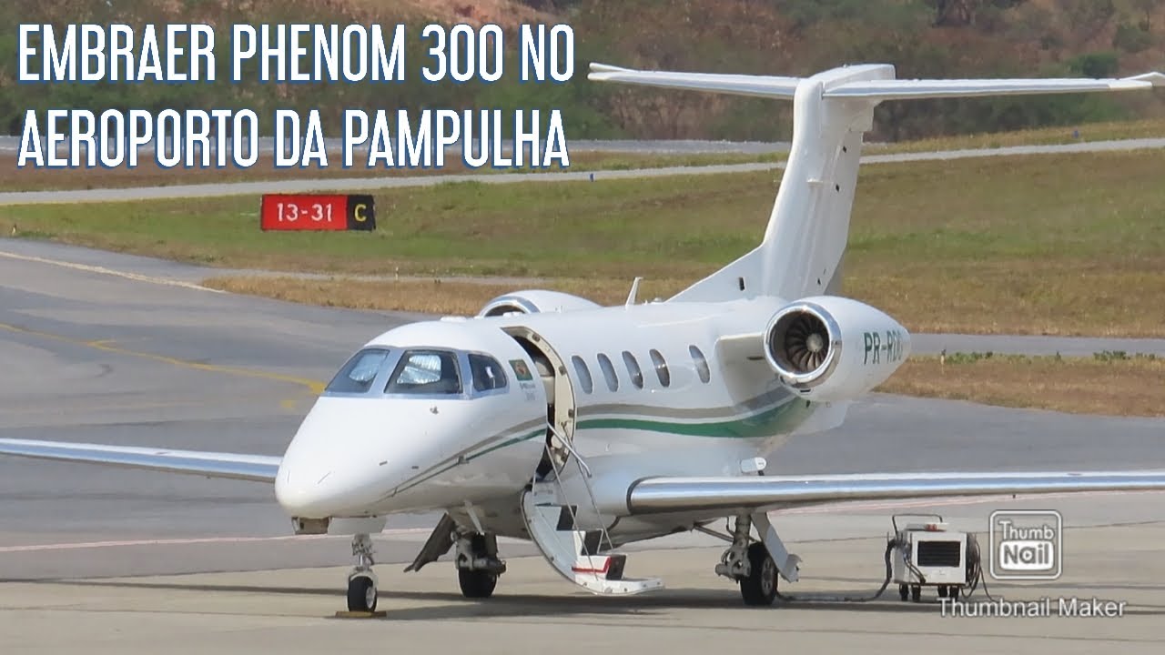 EMBRAER PHENOM 300 (PR-RDG) NO AEROPORTO DA PAMPULHA