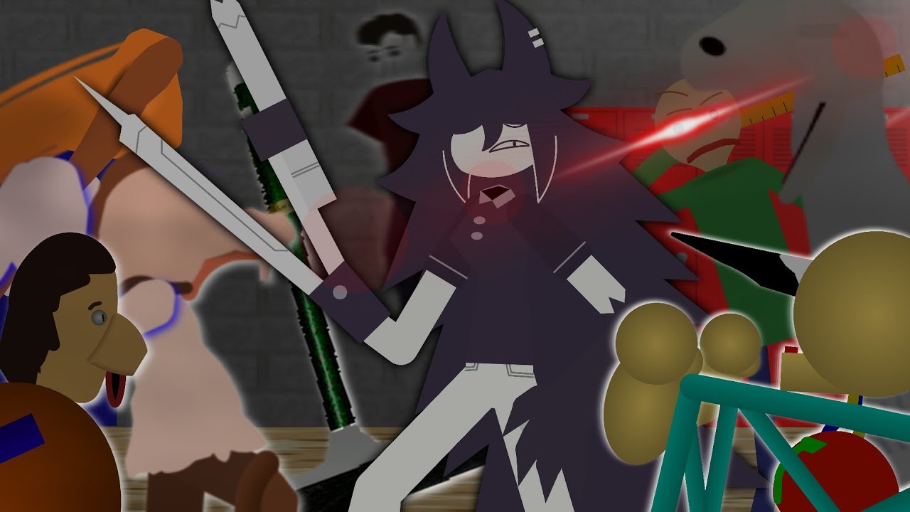 Miss Circle vs Baldi's Basics Characters | Stick Nodes Animation (14K Sub Special)