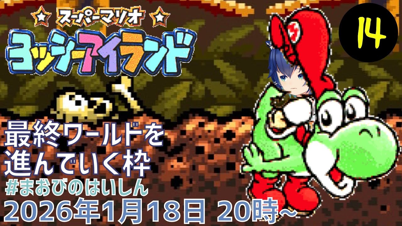 最終ワールドを進んでいく枠【スーパーマリオ ヨッシーアイランド #14】