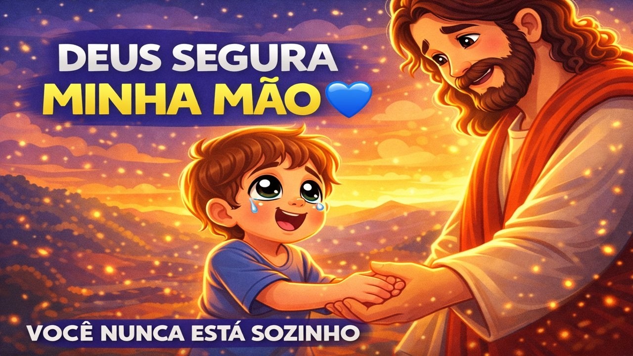 Deus Segura Minha Mão 💙 | Você Nunca Está Sozinho | História Bíblica Infantil
