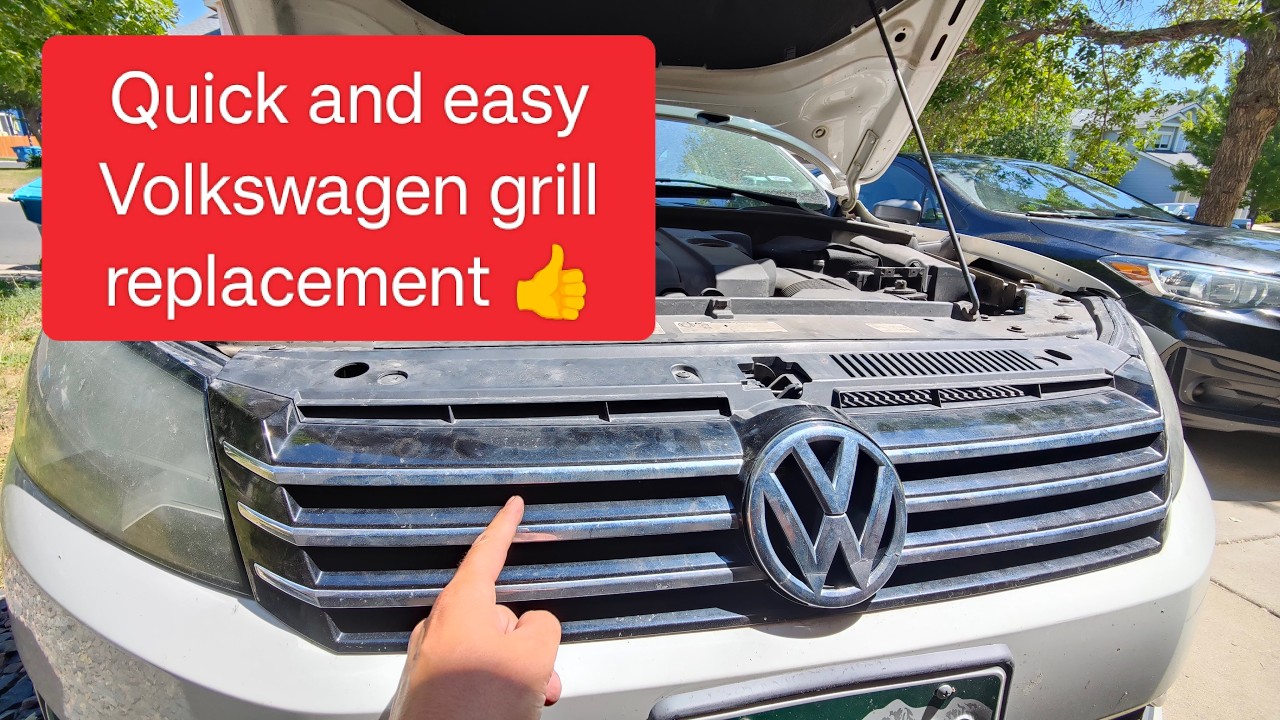 How to Replace Grill and VW Emblem for Volkswagen Passat B7 and VW CC 2012 to 2016