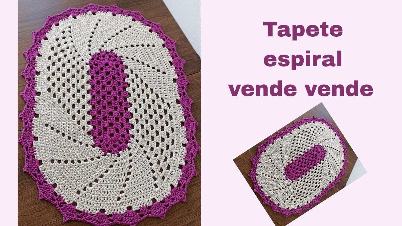 📢✴️Tapete espiral /#tapete vende vende/#tapete espiral fácil /#ateliepontoapontocroche