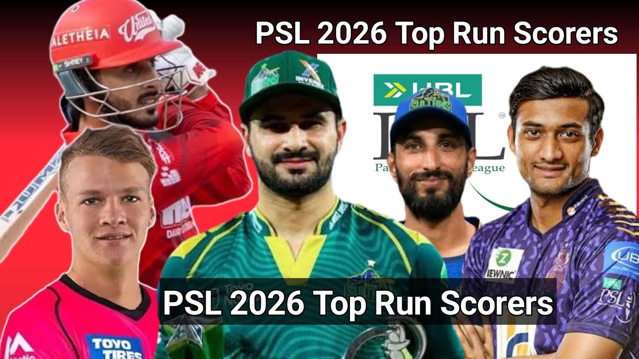 PSL 2026 Top Run Scorers | Sahibzada Farhan 232 Runs | Orange Cap Race 2026