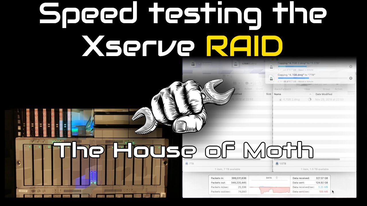 Speed testing the Xserve RAID on the network
