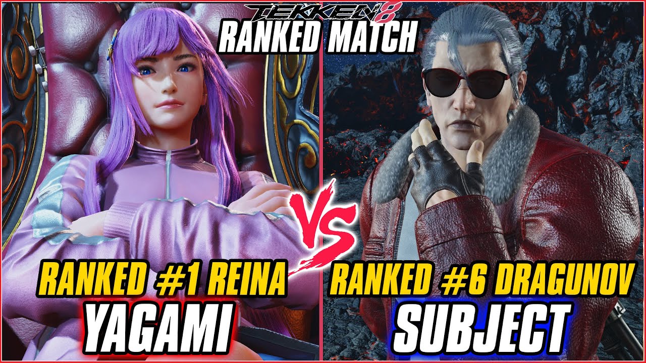 TEKKEN 8 ▰ YAGAMI (#1 Ranked Reina) vs SUBJECT (#6 Ranked Dragunov) ▰ T8 RANKED GAMEPLAY