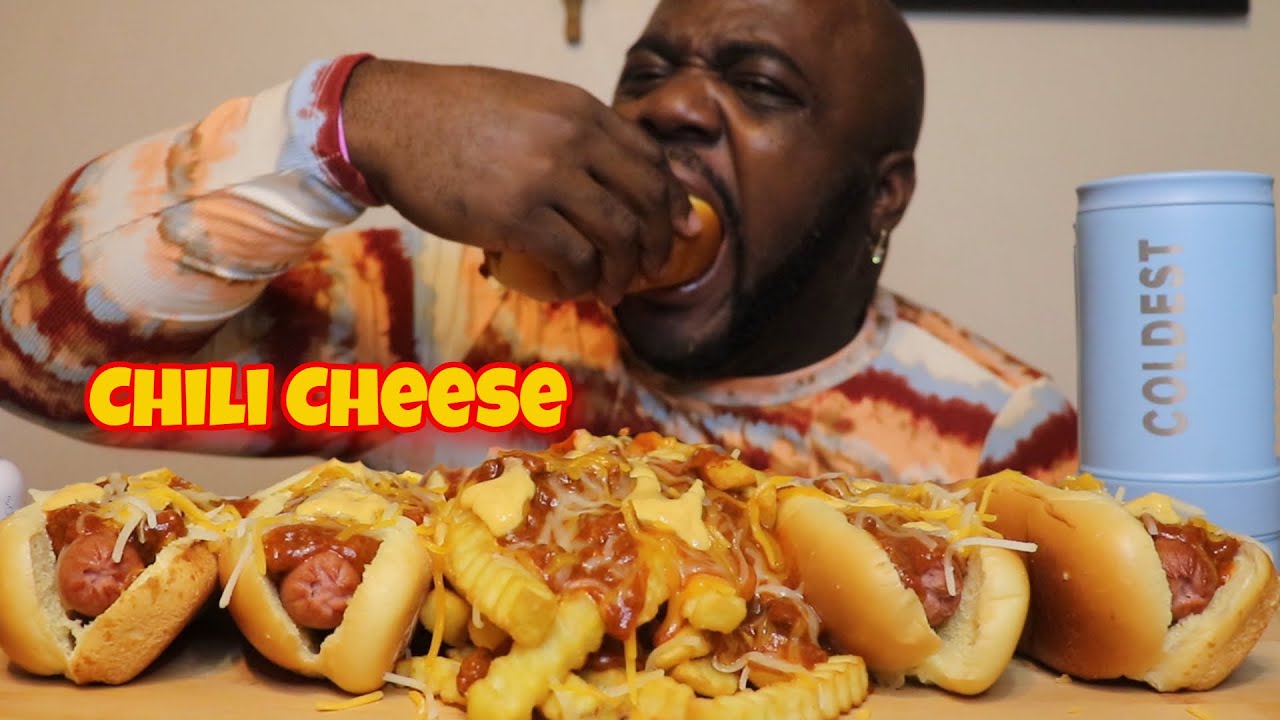 Massive Chili Cheese Dog Mukbang 🔥
