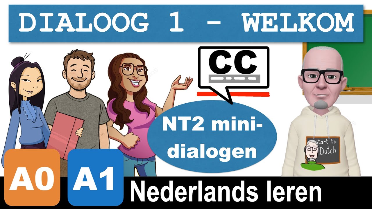 NT2 A0 Welkom!  Wie ben jij? Wat is jouw naam? Minidialoog Les Nederlands leren Dutch BEGINNERS