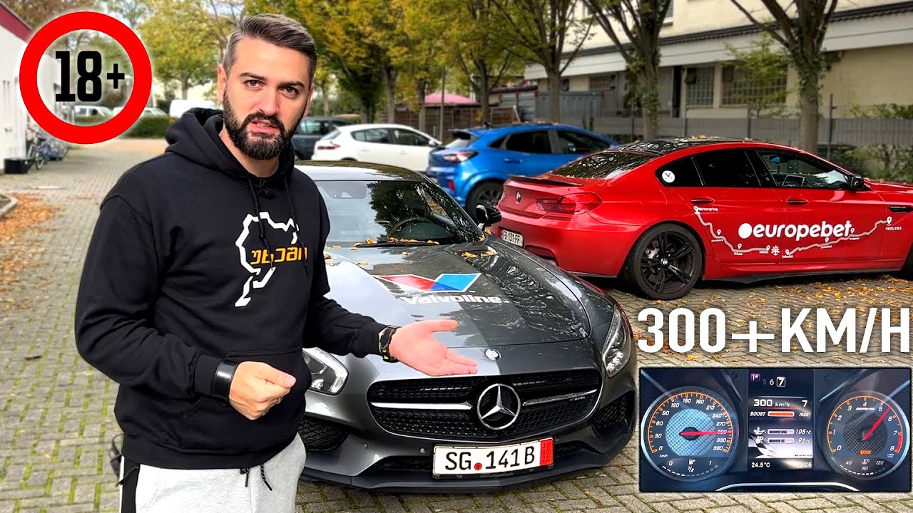 ვბრუნდებით გერმანიიდან! დრაგი ავტობანზე 300+KM/H - AMG GTs vs BMW M6! 🔞
