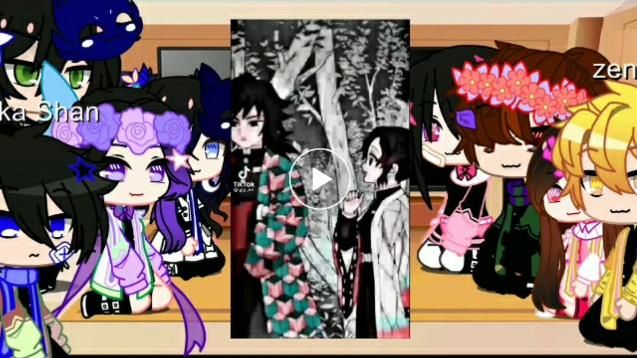 reacting giyushino ship on tik tok||(demon slayer]👀✨🔪
