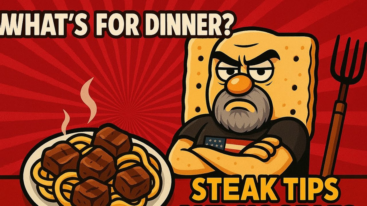 Steak tips and noodles