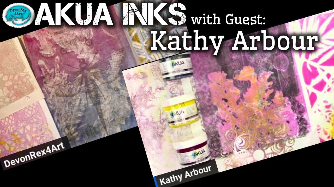 Akua Inks and Gelprinting with guest Kathy Arbour