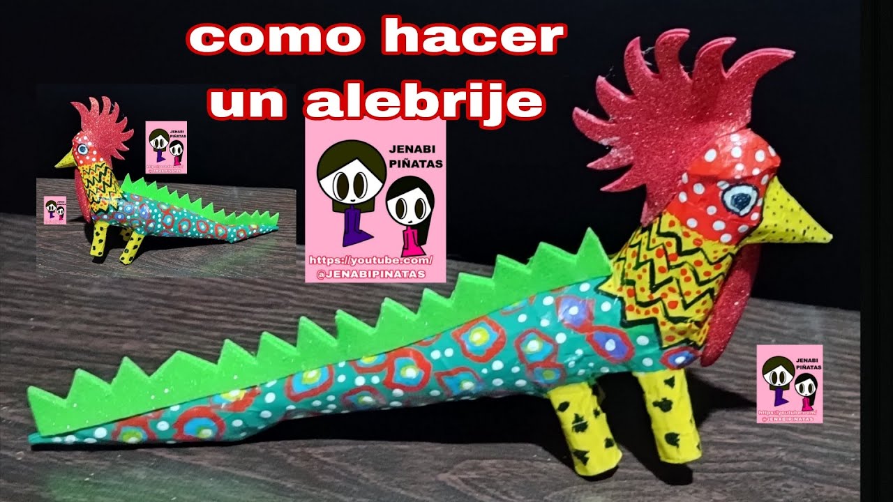 Como hacer un alebrije, proyecto escolar. Modelo 5.
