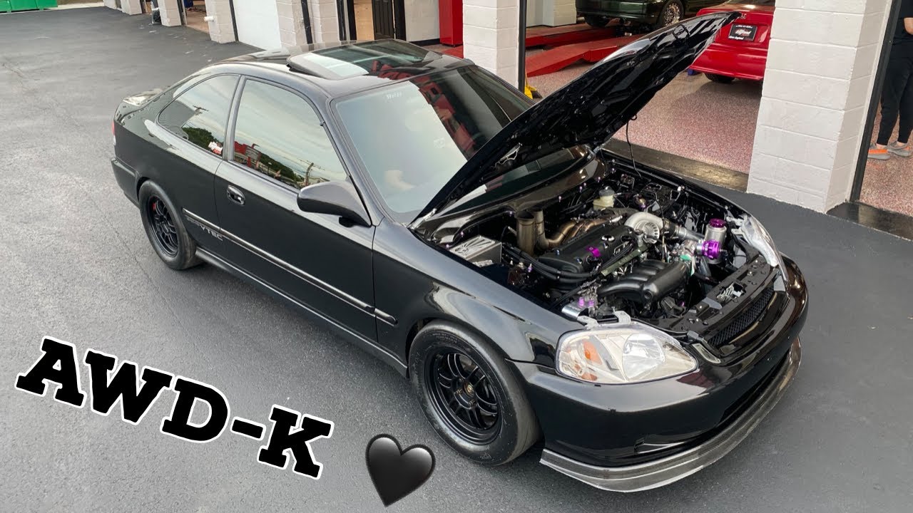 Turbo AWD K24 Civic hits the DYNO!!! 🎥🤯🏋🏽‍♂️
