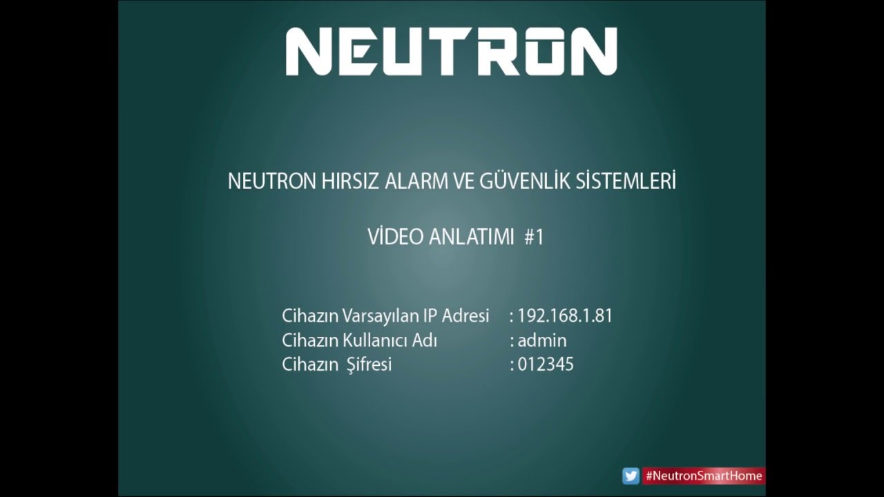 Neutron Hırsız Alarm Güvenlik Sistemleri Web Arayüzü