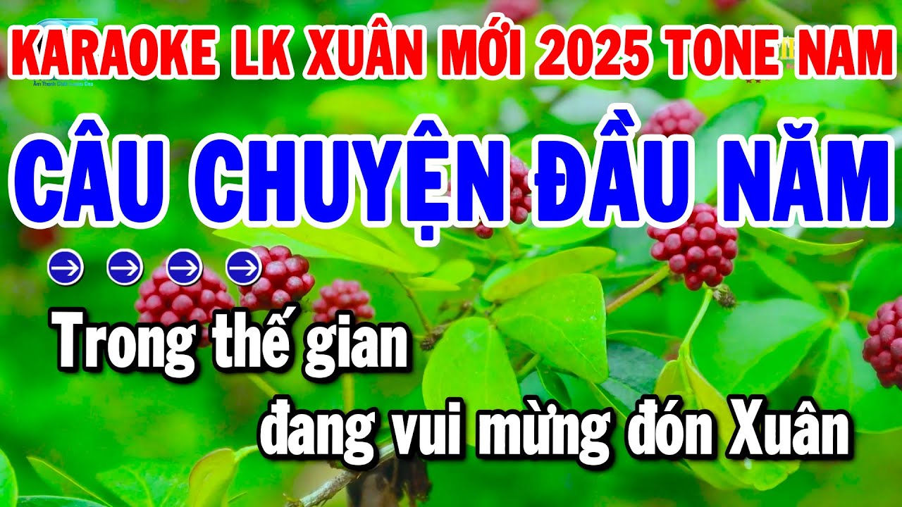 Karaoke Liên Khúc Tone Nam Nhạc Xuân 2025 | Câu Chuyện Đầu Năm -Đón Xuân Này Tôi Nhớ Xuân Xưa