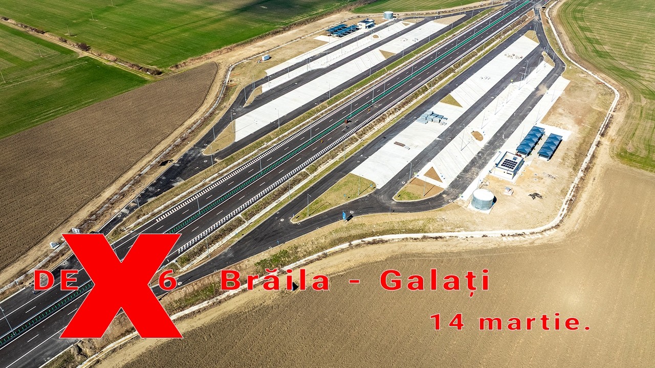 Drumul express DEx6 Braila | Galati 14 martie 2026 - Partea dinspre Brăila.