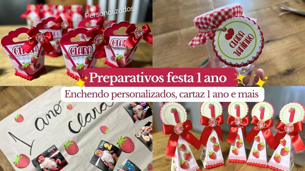 VLOG preparativos: enchendo os Personalizados, painel 1 ano e mais