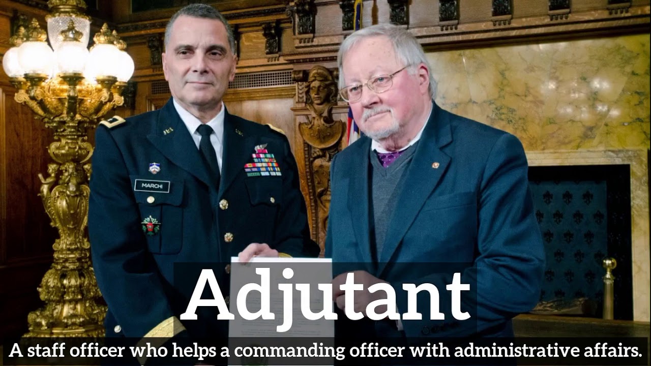 What is Adjutant? | How to Say Adjutant in English? | How Does Adjutant Look?