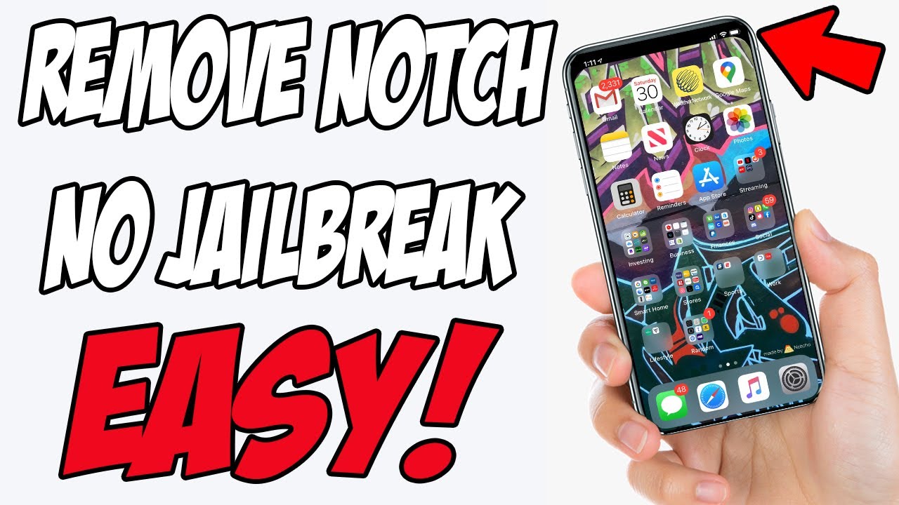 How To Remove Notch On iPhone EASY! 📲| NO JAILBREAK | iOS Tutorials