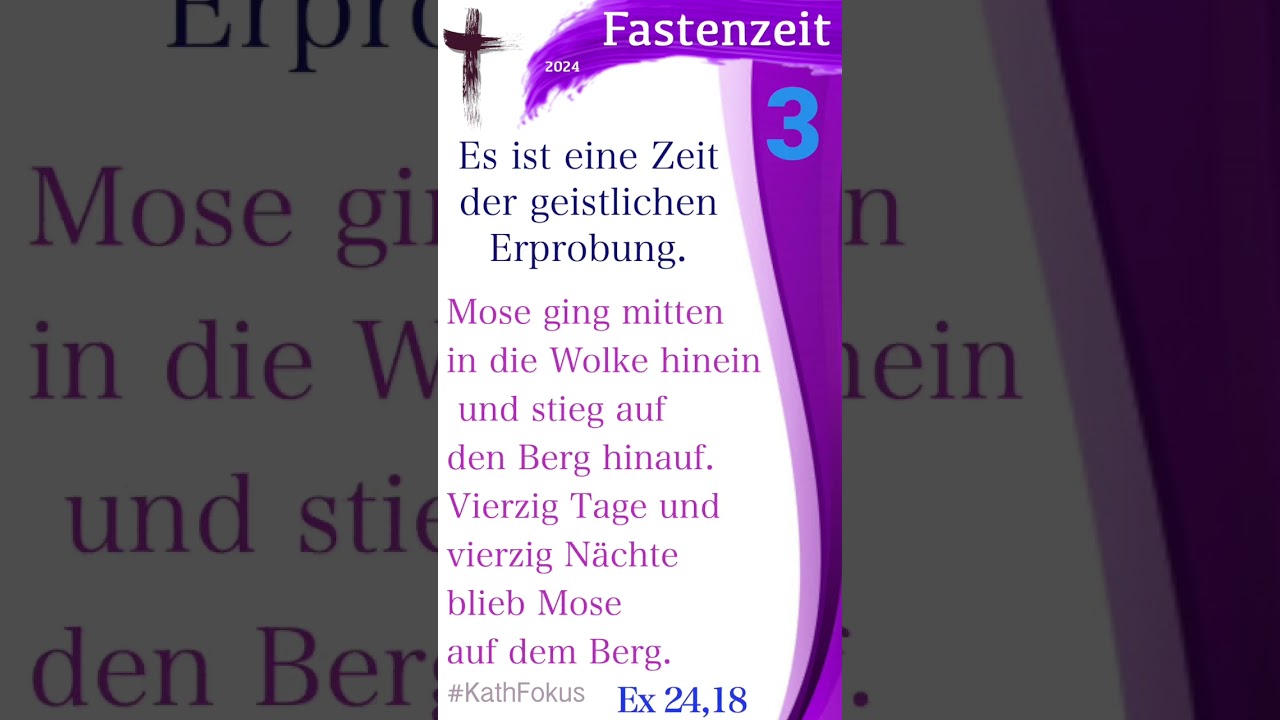 Warum die Fastenzeit 40 Tage dauert? || KathFokus