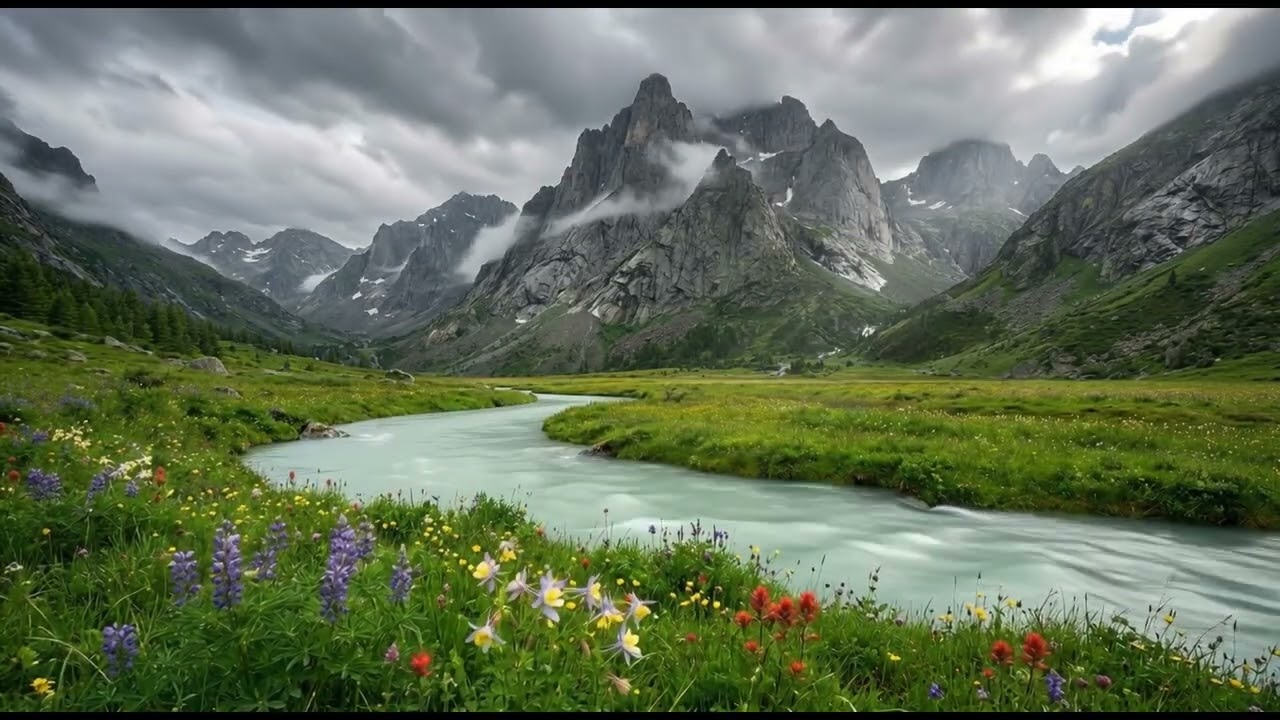 Majestic Alpine Valley — Calm Nature Scene for Sleep, Relax & Study