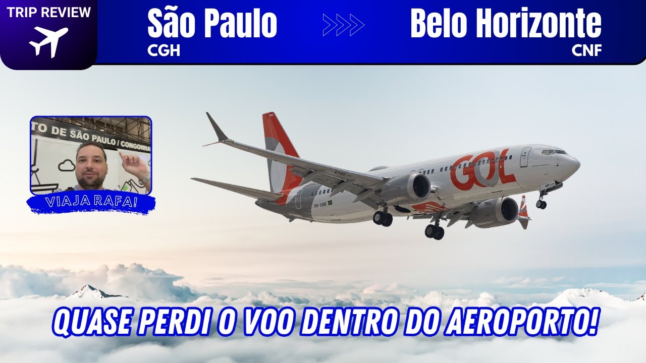 Como é viajar com a GOL de São Paulo para Belo Horizonte? | CGH - CNF| Viaja Rafa