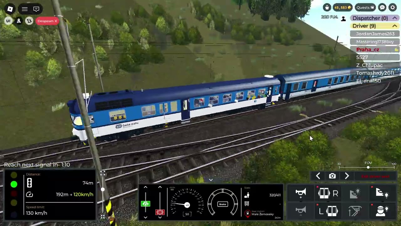 Hraju Train sim v Robloxu