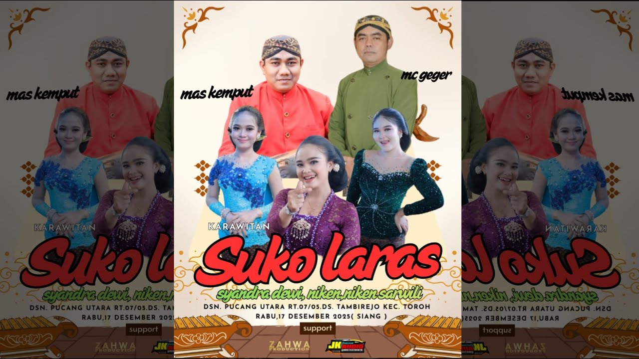 🔴LIVE KARAWITAN SUKO LARAS | WEDDING NATASYA & IVAN 17 DES 2025 PUCANG UTARA | JK AUDIO