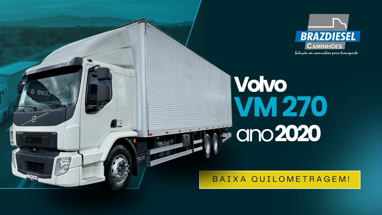 Volvo VM 270 2020 Automático 6x2 | Baú 9,50m | Único Dono – Caminhão à Venda