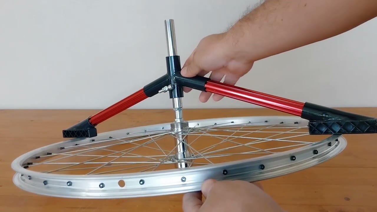 Uso de comparador/aparaguador para rueda de bicicleta
