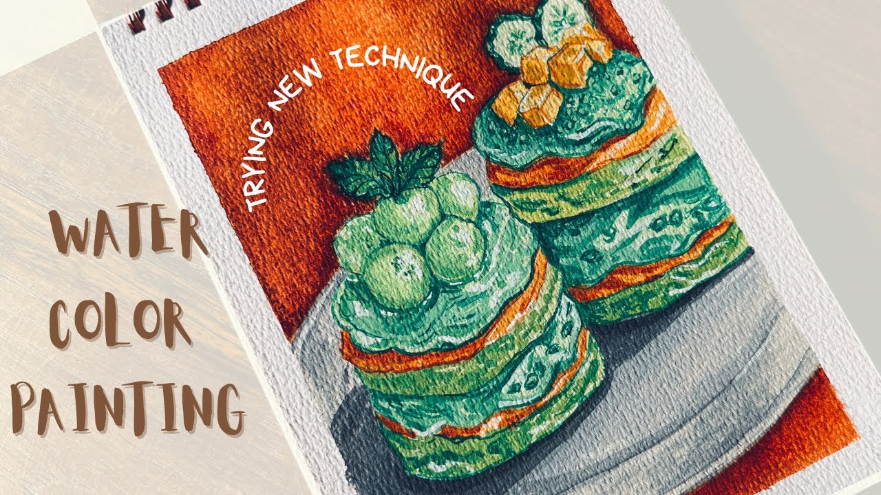 Trying Something New in Watercolor | Dessert Illustration