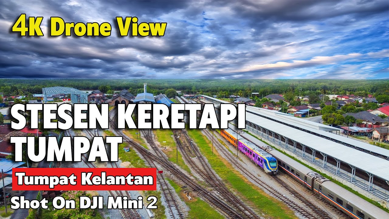 EP1 : JELAJAH KTMB | STESEN KERETAPI TUMPAT | 4K AERIAL FOOTAGE CINEMATIC DRONE VIDEO DJI MINI 2