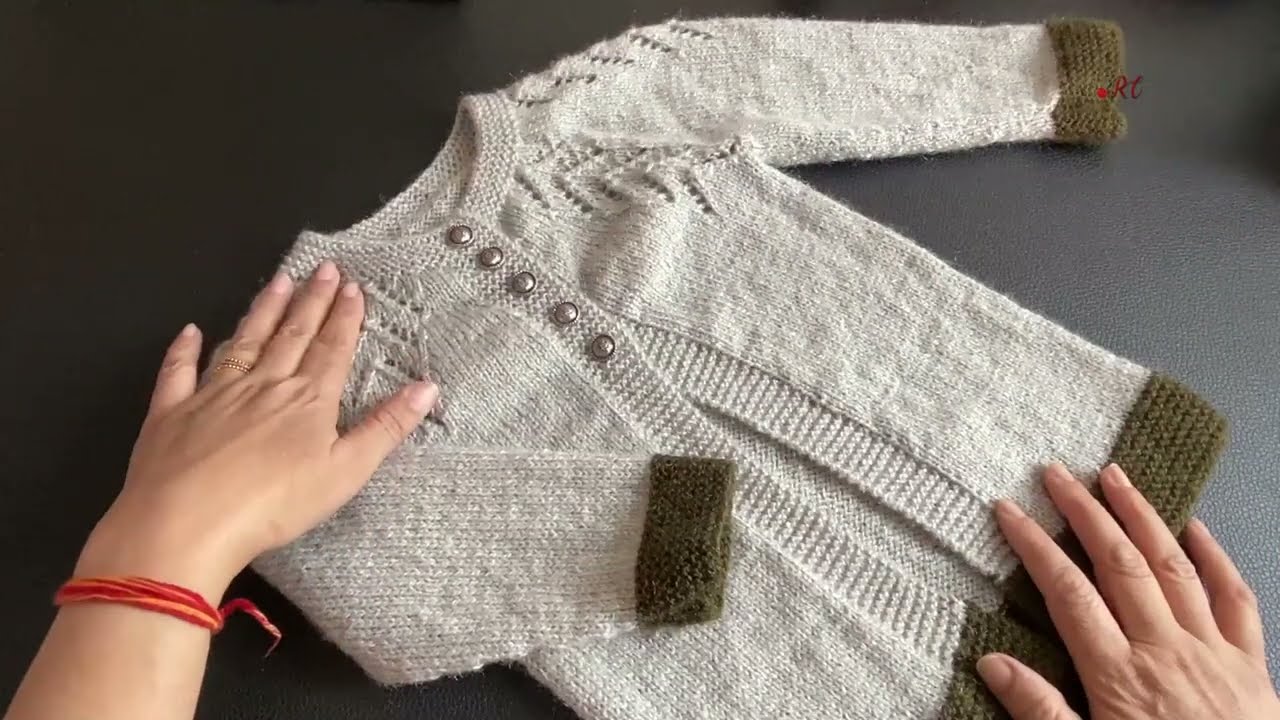 Knitting Baby Frock type Sweater Elegant and Beautiful