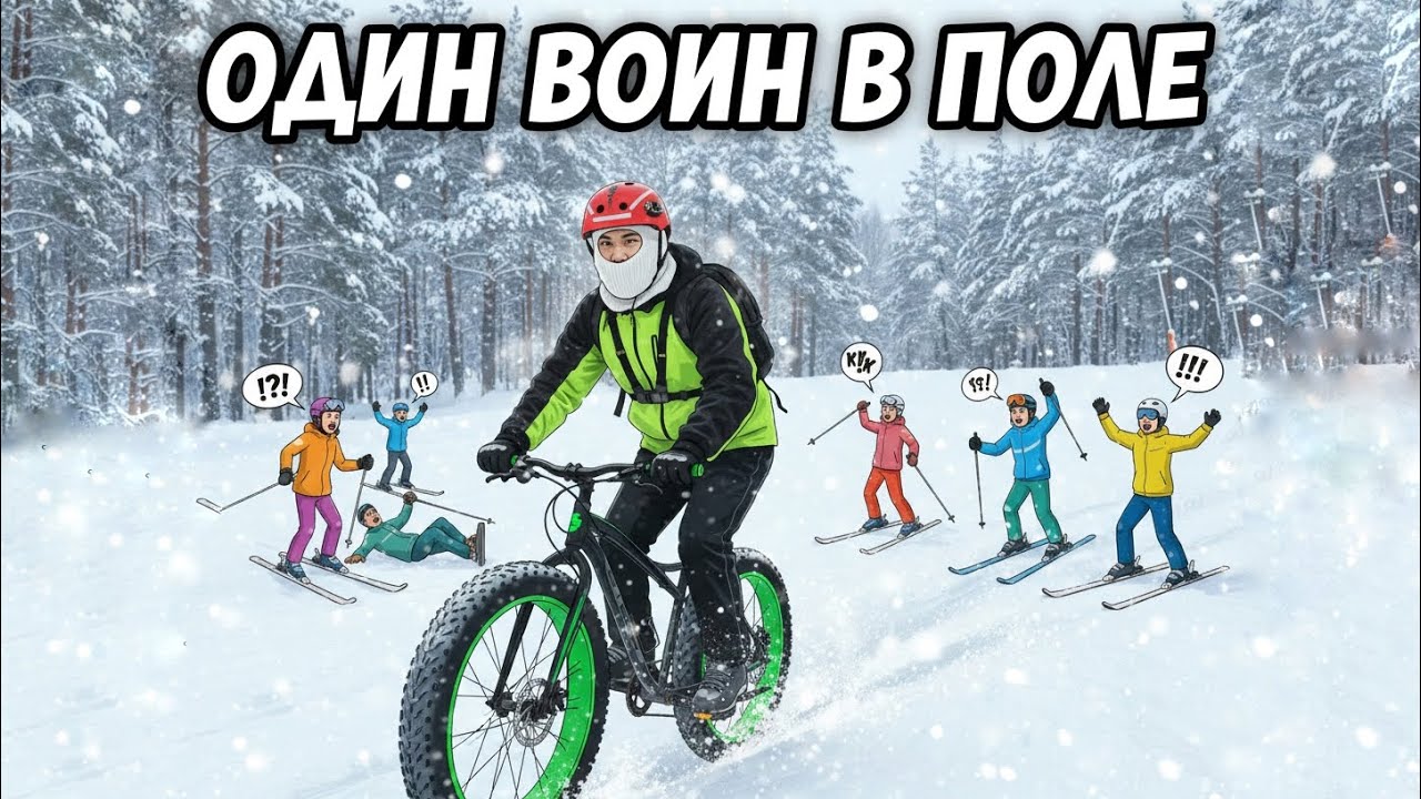 ОДИН В ПОЛЕ ВОИН | Катаюсь один среди лыжников