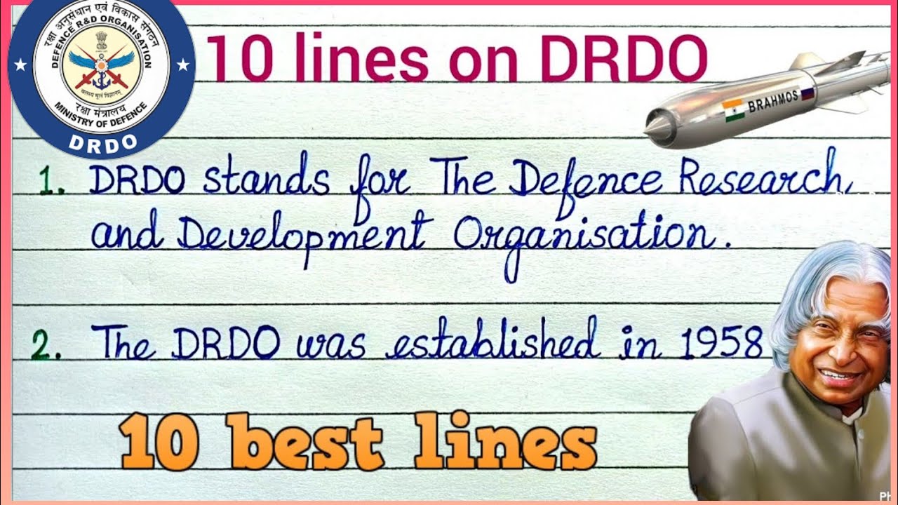 10 lines on DRDO | Essay on DRDO | What is DRDO |  DRDO | about DRDO