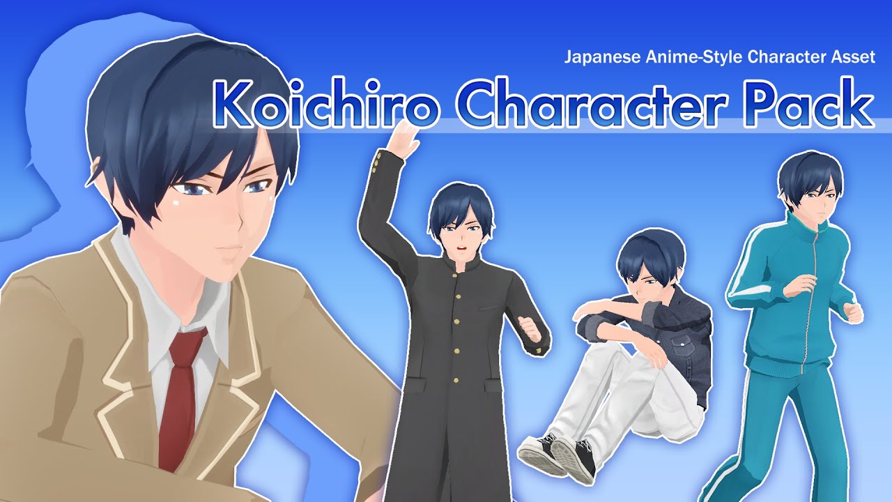 [UE5 Compatible] Koichiro Character Pack - Anime-Style 3D Character & Animations