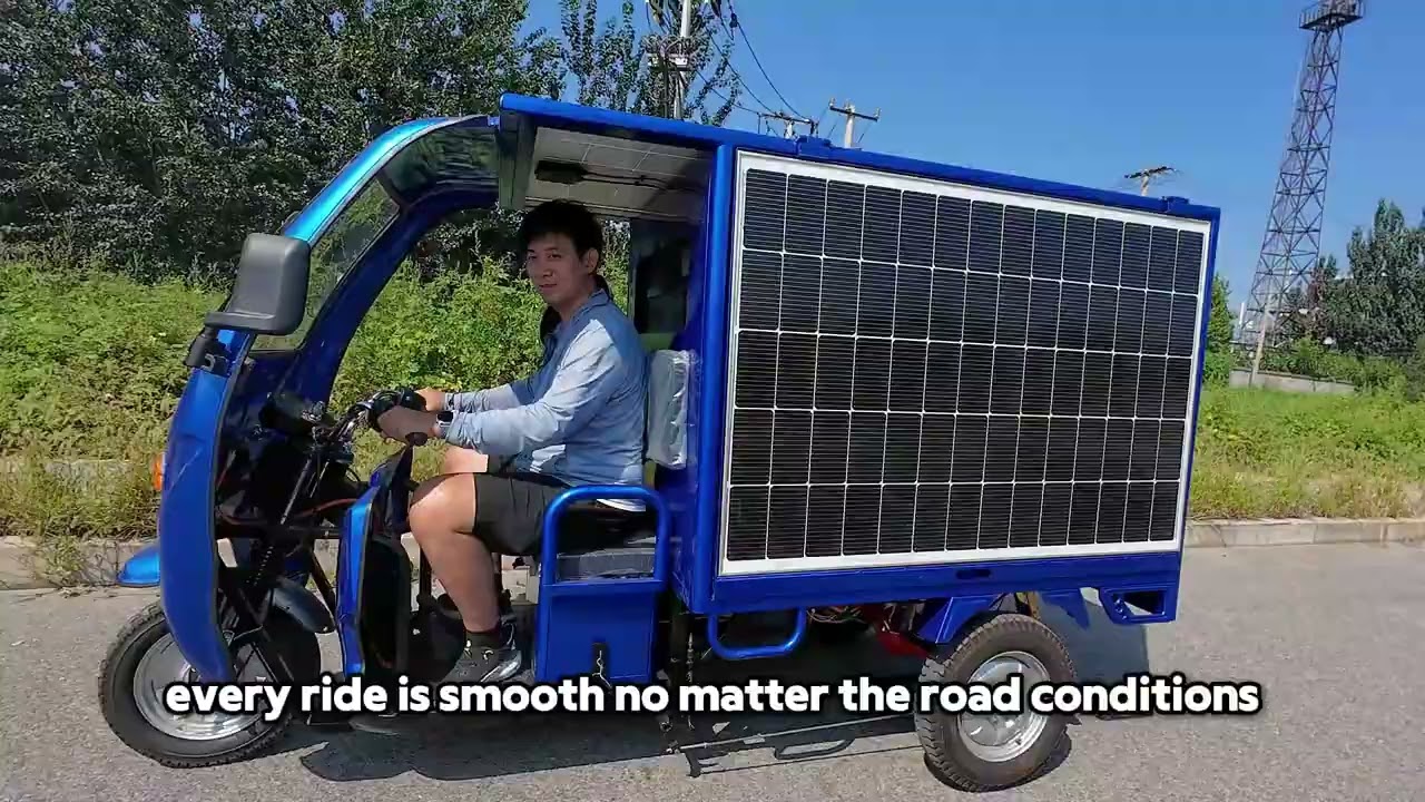 Revolutionize your transportation with our Solar - Powered Electric Tricycle! 🌞⚡