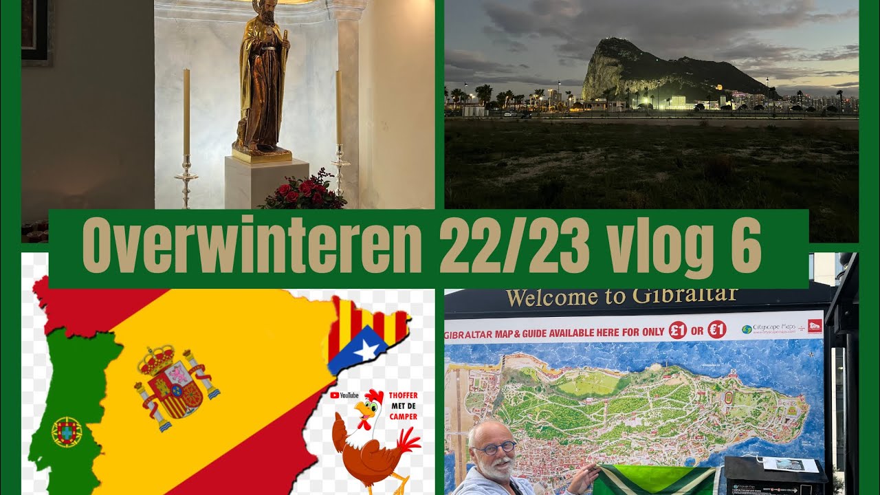Vlog 93-23 van Torre del Mar via #estepona  naar #gibraltar  #overwinteren #spanje  #apenrots